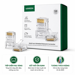 Hạt Mạng RJ45 Cat6 Ugreen 50248 Chính Hãng (Hộp 100 Cái)