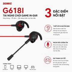 Tai nghe chơi game In-Ear Somic G618I, tai nghe cho game thủ !