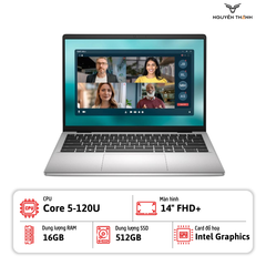 Laptop Dell 14 DC14250 (Intel Core 5 120U, 16GB, 512GB, Intel Graphics, 14 inch FHD+, Win 11,  Bạc)