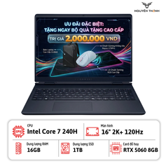 Laptop Dell Alienware 16 Aurora AC16250 (Intel Core 7 240H, RAM 16GB, SSD 1TB, RTX 5060 8GB, 16 inch 2K+ 120Hz)