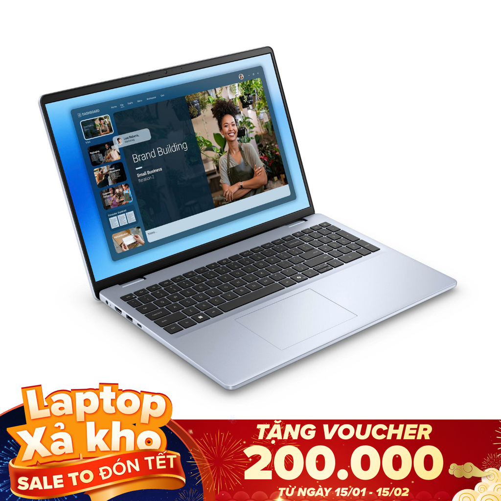 Laptop Dell 16 DC16250 (Intel Core 5 120U, 16GB RAM, 512GB SSD, 16 inch FHD Touch, Win 11)