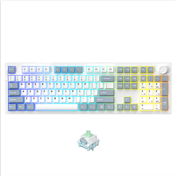 Bàn phím cơ DareU EK106 Pro Triple Mode (Wireless/Bluetooth/USB, Cloud Switch, Haze Blue)