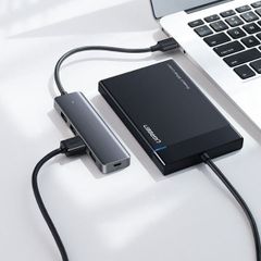 Bộ Chia Type-C Sang 4 Cổng USB 3.0 Ugreen 70336 – Vỏ Nhôm, Tốc Độ 5Gbps