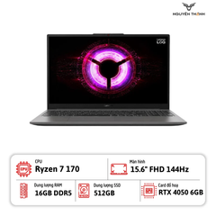 Laptop Lenovo LOQ 15ARP10E (Ryzen 7 170, 16GB RAM, 512GB SSD, RTX 4050 6GB, 15.6