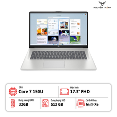 Laptop HP 17-cn4047nr (Core 7 150U, RAM 32GB, SSD 512GB, 17.3