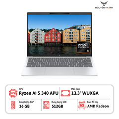 Laptop ‎HP OmniBook 7 Aero Next Gen AI 13-bg1000nr (Ryzen AI 5 340 APU, 16GB RAM, 512GB SSD, 13.3