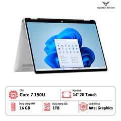 Laptop HP OmniBook 5 Flip 14-fp0023dx (Core 7 150U, 16GB RAM, 1TB SSD, 14.0