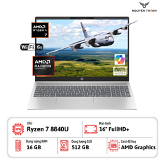 Laptop HP Pavilion 16-ag0071od (Ryzen 7 8840U, 16GB, RAM 512GB SSD, 16
