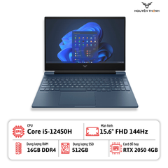 Laptop HP VICTUS 15-fa1155TX 952R1PA_16G (i5-12450H, Ram 16GB, SSD 512GB, RTX 3050 4GB, 15.6