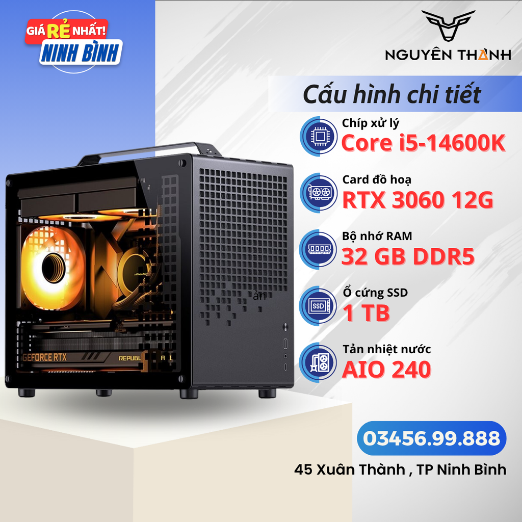 Máy tính Gaming - Đồ hoạ i5 14600K | RAM 32GB | VGA RTX 3060