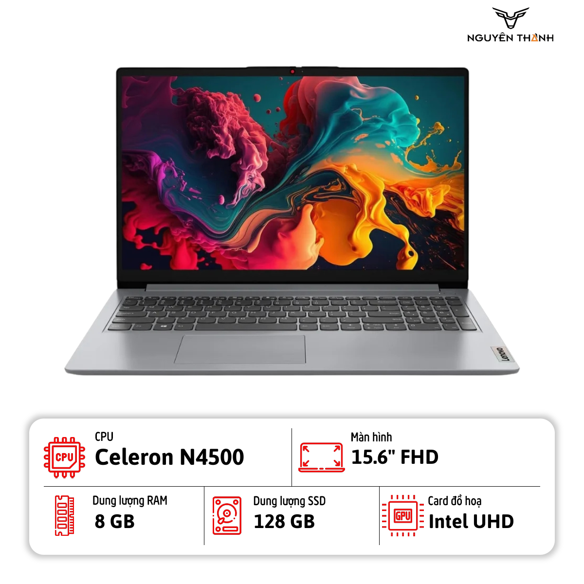 Laptop Lenovo IdeaPad 1i 15IJL7 (Celeron N4500, 8GB RAM, 128GB eMMC, 15.6