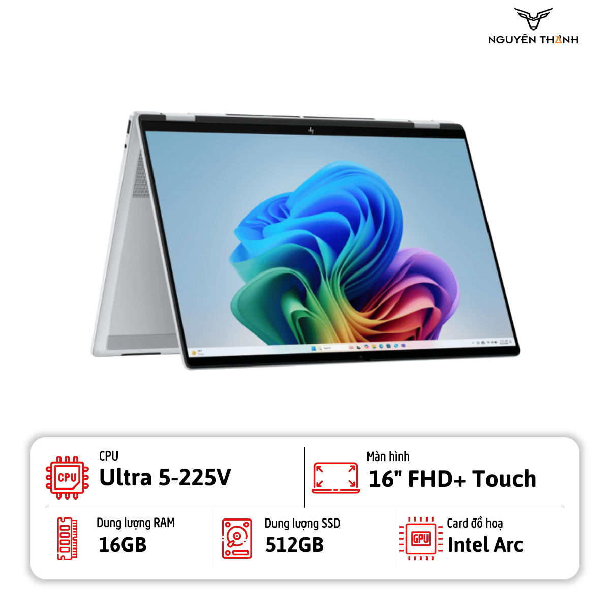 Laptop HP Omnibook 7 Flip 16-au0005st (Ultra 5 226V, 16GB RAM, 512GB SSD, 16