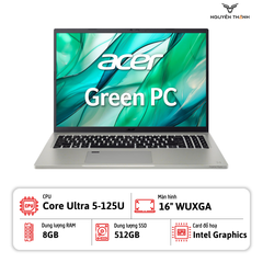 Laptop Acer Aspire Vero 16 AV16-51P-58KU (Core Ultra 5-125U, 8GB RAM, 512GB SSD, 16