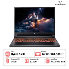 Laptop Acer Nitro V 16 Al ANV16-42-R309 (Ryzen 5 240, 16GB RAM, 512GB SSD, RTX 5050 8GB, 16