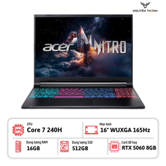 Laptop Acer Nitro V 16 ANV16-I31-70WA (Core 7 240H, RAM 16GB, SSD 512GB, RTX 5060 8GB, 16