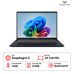 Laptop ASUS Vivobook 14 X1407Q (Snapdragon X, 16GB RAM, 512GB SSD, 14