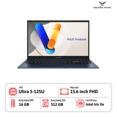 Laptop Asus VivoBook 15 F1504VAP (Core 5 120U, Ram 16GB, SSD 512GB, 15.6'' FHD, Quiet Blue)