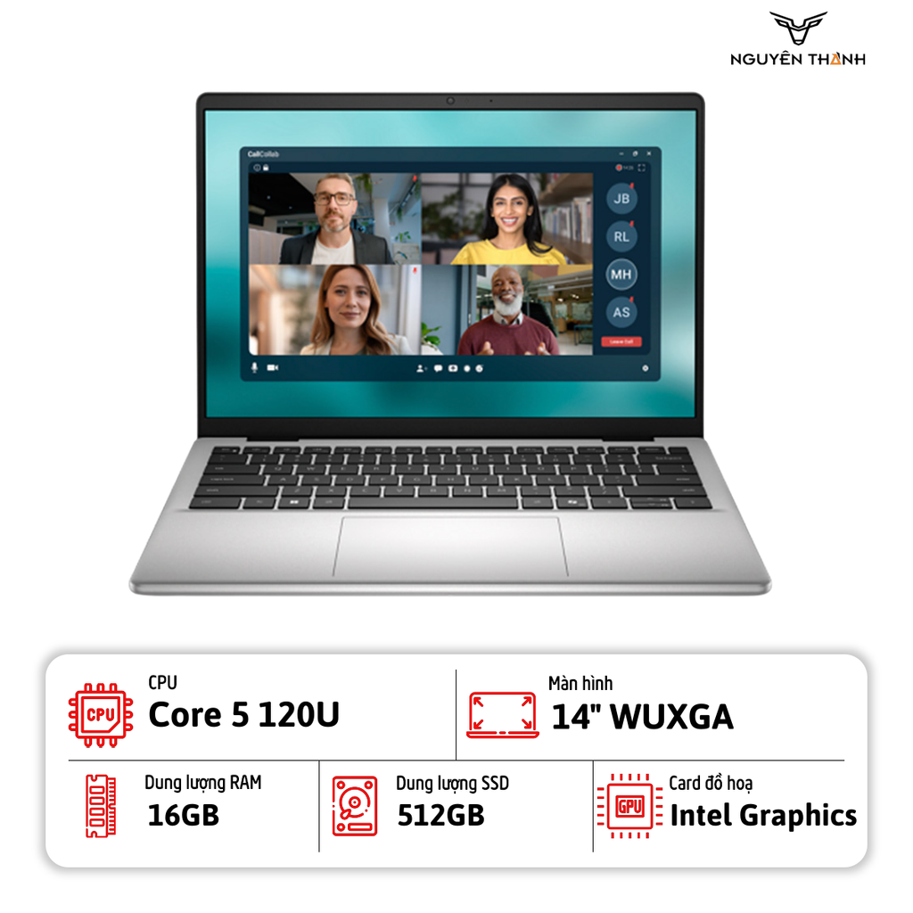Laptop Dell 14 DC14250 DC4C5386W (Intel Core 5 120U, 16GB, 512GB, Intel Graphics, 14 inch FHD+, Win 11, Office, Bạc)