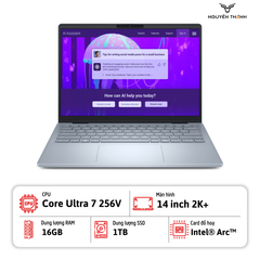 Laptop Dell 14 Plus DB14250 (Core Ultra 7 256V, 16GB, 1TB, Intel Arc Graphics, 14 inch 2K+, Ice Blue)