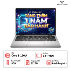 Laptop Dell Pro 14 Essential PV14250 (Core 5 120U, 8GB RAM, 512GB SSD, 14 inch FHD+, Win11, Platinium Silver)
