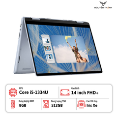 Laptop Dell Inspiron 7440 2 in 1 (Core i5-1334U, Ram 8GB, SSD 512GB, 14 inch FHD+ , Win 11, Xanh)