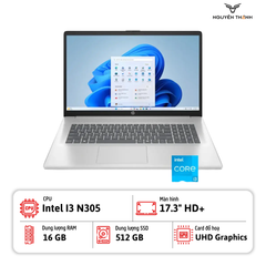 Laptop HP 17-cn3003dx ( Core i3-N305, 16GB RAM, 512GB SSD, 17.3