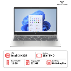 Laptop HP 15-fd0131wm (Core i3-N305, 16GB RAM, 512GB SSD, 15.6