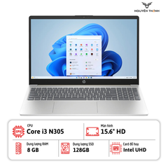 Laptop HP 15-fd0133dx (Intel Core I3 N305, 8GB RAM, 128GB SSD, 15.6