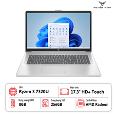 Laptop HP 17-cp2331ds (Ryzen 3 7320U, 8GB RAM, 256GB SSD, 17.3
