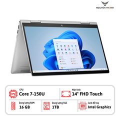 Laptop HP Envy x360 2 in 1 14-es1023dx  (Intel Core 7-150U, 16GB, 14 inch FHD Touch,Bạc)