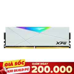Ram Adata XPG Spectrix D50 8GB White (1x8GB) 3200MHz (AX4U320038G16A-SW50)