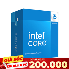 CPU Intel Core i5-14400F (Upto 4.7Ghz, 10 nhân 16 luồng, 20MB Cache, 65W) - Socket Intel LGA 1700 - NO BOX