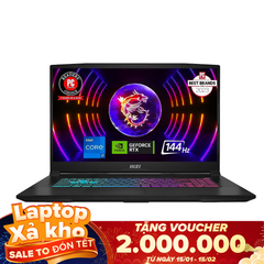 Laptop MSI Katana 17 B13VFK (Intel Core i7-13620H, 32GB RAM, SSD 1TB, RTX 4070 8GB, 17.3 inch FullHD 144Hz, Win 11, Đen)