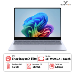 Laptop Samsung Galaxy Book4 Edge 16 (Snapdragon X Elite, RAM 16GB DDR5, SSD 512GB, Qualcomm® Adreno, 16