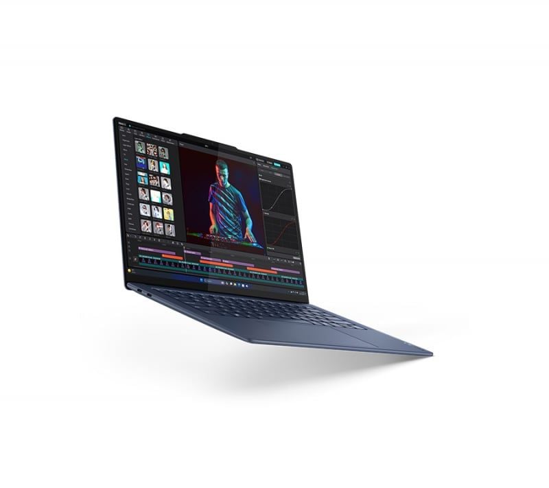 Laptop Lenovo Yoga Slim 7 14Q8X9 Snapdragon X Elite X1E-78-100, RAM 32GB, SSD 1TB, 14.5 inch 3K OLED Touch, Windows 11, Blue)
