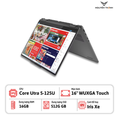 Laptop Lenovo IdeaPad 5 2 in 1 16IRU9 (Core™ Ultra 5-120U, RAM 16GB, SSD 512, 16
