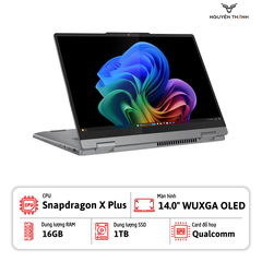Laptop Lenovo IdeaPad 5 2-IN-1 14Q8X9 Snapdragon X Plus 8, RAM 16GB, SSD 1TB, 14'' WUXGA OLED, TouchScreen, Grey