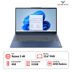 Laptop Lenovo IdeaPad Slim 3 15AMN8 (Ryzen 5 40, 8GB RAM, 512GB SSD, 15.6