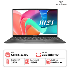 Laptop MSI Modern 15 F13MG (Core i5-1335U, 16GB RAM, 512GB SSD, 15.6'' FHD, Win 11, Grey)