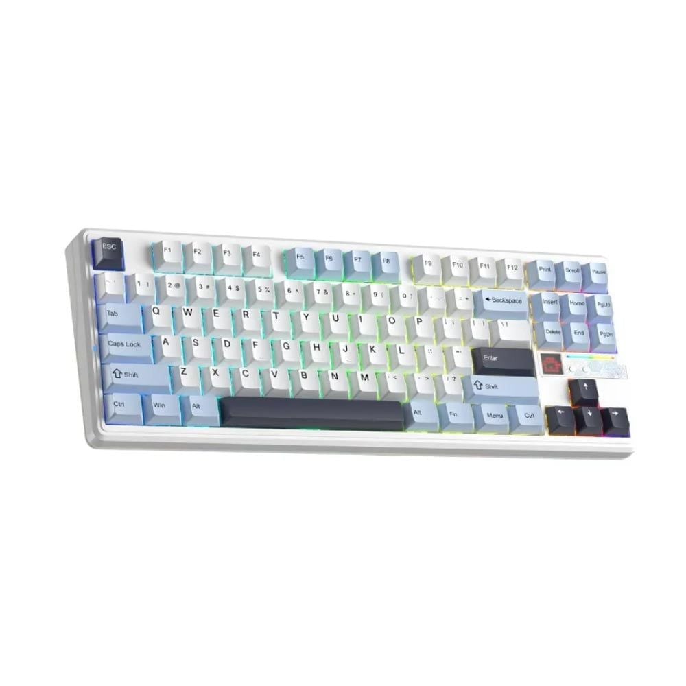 BÀN PHÍM CƠ GAMING 3 MODE AULA F87 PRO V2 (2612)(Phiên bản Xanh dương + trắng + tím đậm/ Star Vector switch)