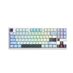 BÀN PHÍM CƠ GAMING 3 MODE AULA F87 PRO V2 (2612)(Phiên bản Xanh dương + trắng + tím đậm/ Star Vector switch)