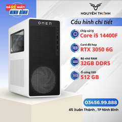 Máy tính để bàn HP OMEN 16L Gaming TG03-0055t (i5-14400F | 32GB RAM | 512GB SSD | RTX 3050 6GB | Win 11 | Màu trắng)