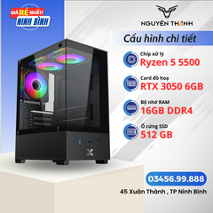 Máy tính Gaming - Đồ hoạ AMD Ryzen 5 5500 | RAM 16GB | VGA RTX 3050 6GB