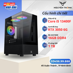 Máy tính Gaming - Đồ hoạ Intel Core i5 13400F | RAM 16GB | VGA RTX 3050