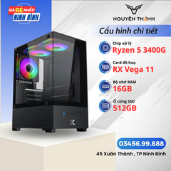 Máy tính PC AMD R5 3400G Ram 16GB SSD 512GB Siêu khoẻ siêu rẻ