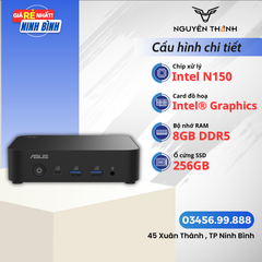 Bộ Mini PC Asus NUC 14 Essential RNUC14MNK150 (N150/8GB DDR5-4800/SSD 256GB Nvme /1x LAN/No-OS )