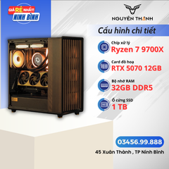 PC Main ASUS Ryzen 7 9700X | 32GB RAM | 1TB SSD | MSI Geforce RTX 5070 12GB (Case Fractal Design North Mid-Tower - Black)