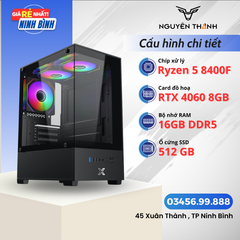 Máy tính Gaming - Đồ hoạ AMD Ryzen 5 8400F | RAM 16GB | VGA RTX 4060 8GB