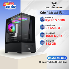 Máy tính Gaming - Đồ hoạ AMD Ryzen 5 5500 | VGA RX 6500XT | RAM 16GB