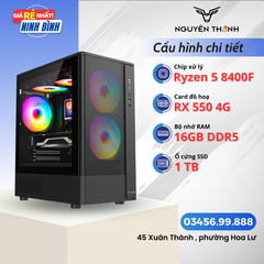 Máy tính Gaming - Đồ hoạ AMD Ryzen 5 8400F | RAM 16GB | VGA RX 550 4G